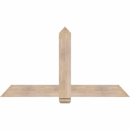 Ekena Millwork Eugene Smooth Timber Gable Bracket, Douglas Fir, 60"W x 32"H x 1 1/2"D x 5 1/2"F, 13/12 Pitch GBW060X32X0206EUG00SDF